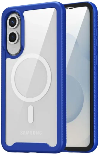 Samsung Galaxy S25 Edge Hoesje Full Protect 360° Cover met MagSafe / Qi2 Blauw afbeelding 7