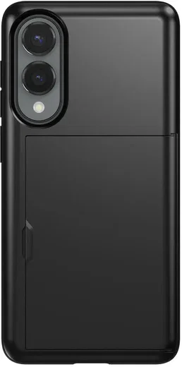 Samsung Galaxy S25 Edge Hoesje met Slider Kaarthouder Back Cover Zwart afbeelding 5