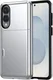 Samsung Galaxy S25 Edge Hoesje met Slider Kaarthouder Back Cover Grijs afbeelding 1