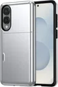 Samsung Galaxy S25 Edge Hoesje met Slider Kaarthouder Back Cover Grijs