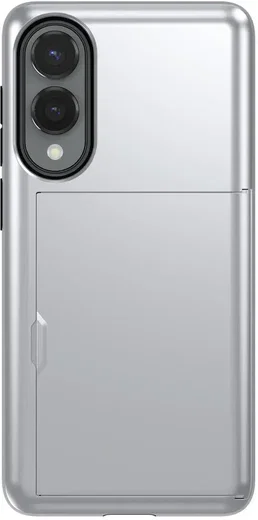 Samsung Galaxy S25 Edge Hoesje met Slider Kaarthouder Back Cover Grijs afbeelding 4
