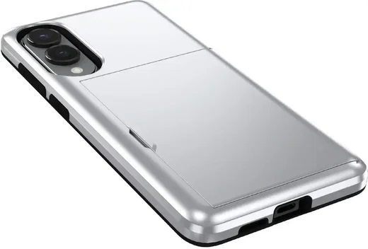 Samsung Galaxy S25 Edge Hoesje met Slider Kaarthouder Back Cover Grijs afbeelding 10