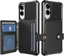 Samsung Galaxy S25 Edge Hoesje 3-in-1 Pasjes Portemonnee Back Cover Zwart