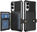 Samsung Galaxy S25 Edge TPU Back Cover met Kunstleren Wallet Zwart