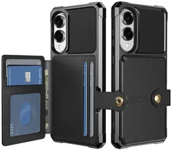 Samsung Galaxy S25 Edge TPU Back Cover met Kunstleren Wallet Zwart afbeelding