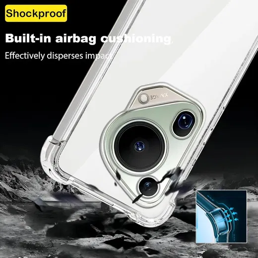 Huawei Pura 70 Ultra Hoesje Schokbestendig en Dun TPU Back Cover Transparant afbeelding 2