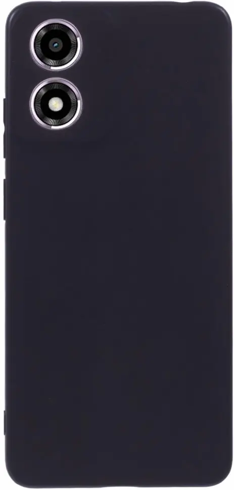 Motorola Moto E14 Hoesje Dun TPU Back Cover Matte Zwart afbeelding 1