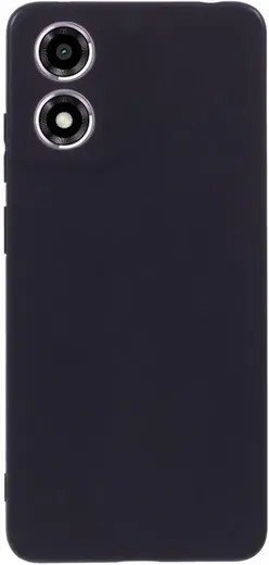 Motorola Moto E14 Hoesje Dun TPU Back Cover Matte Zwart afbeelding 1