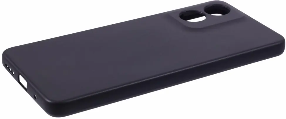 Motorola Moto E14 Hoesje Dun TPU Back Cover Matte Zwart afbeelding 5