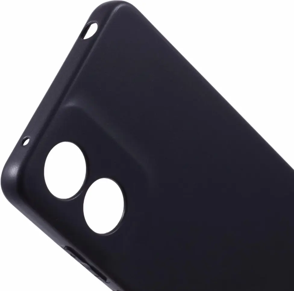 Motorola Moto E14 Hoesje Dun TPU Back Cover Matte Zwart afbeelding 6