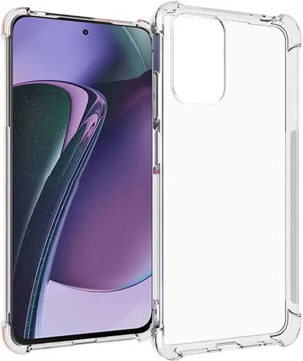 Motorola Moto E14 Hoesje Schokbestendig en Dun TPU Back Cover Transparant afbeelding 1