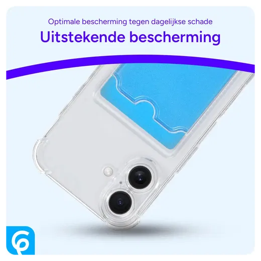 Motorola Moto E14 Hoesje Dun TPU met Pasjeshouder Back Cover Transparant afbeelding 3