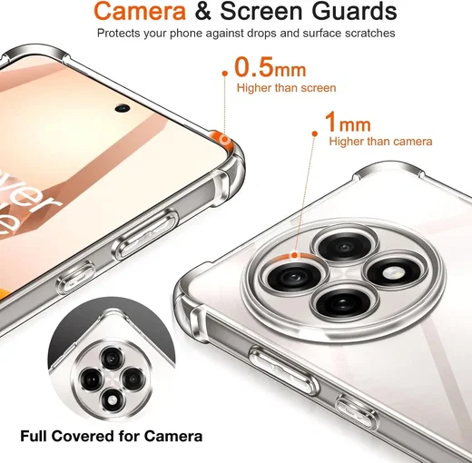 OnePlus 13R Hoesje Schokbestendig en Dun TPU Back Cover Transparant afbeelding 4