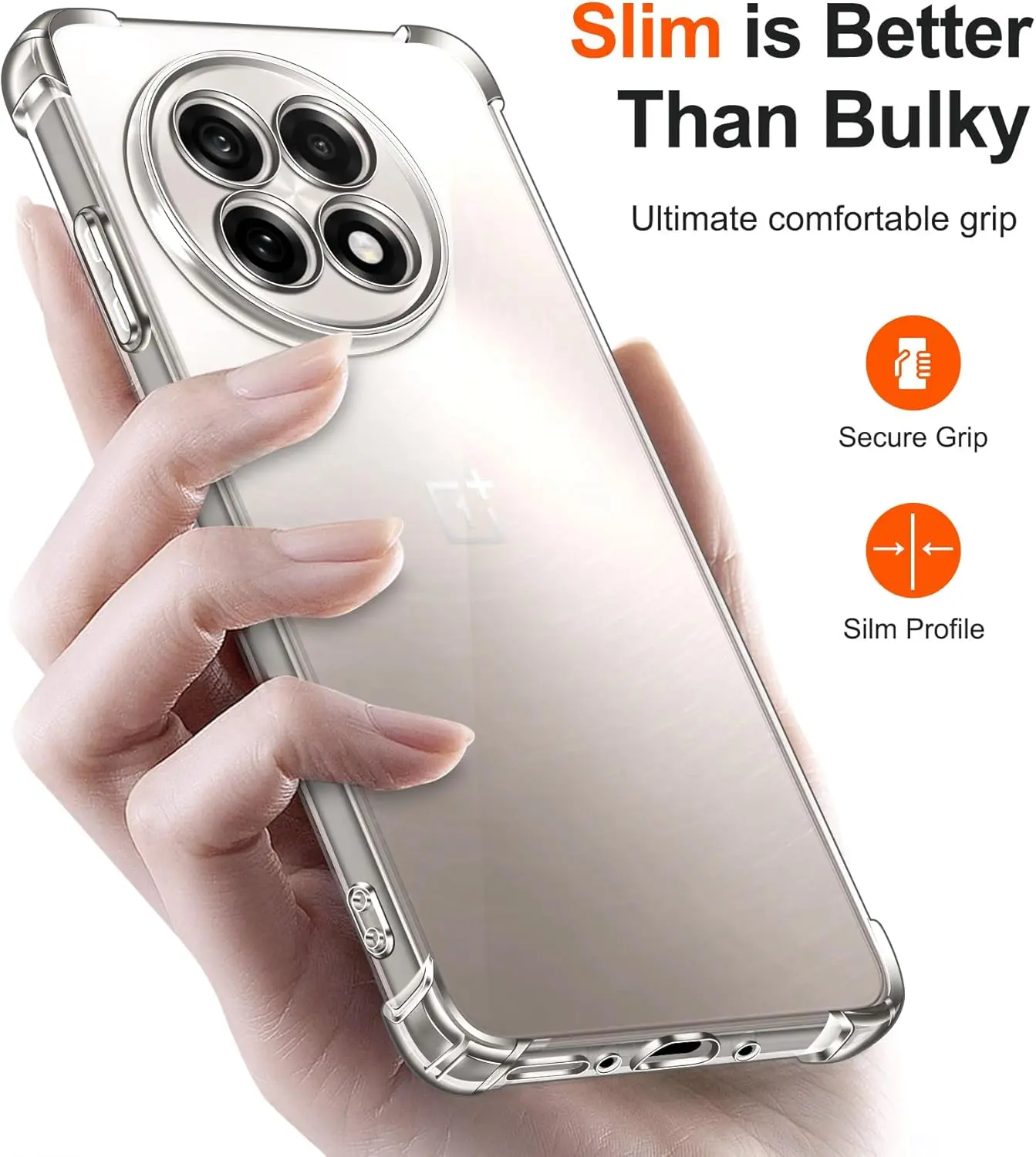 OnePlus 13R Hoesje Schokbestendig en Dun TPU Back Cover Transparant afbeelding 2