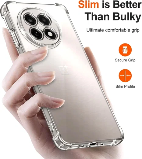 OnePlus 13R Hoesje Schokbestendig en Dun TPU Back Cover Transparant afbeelding 2