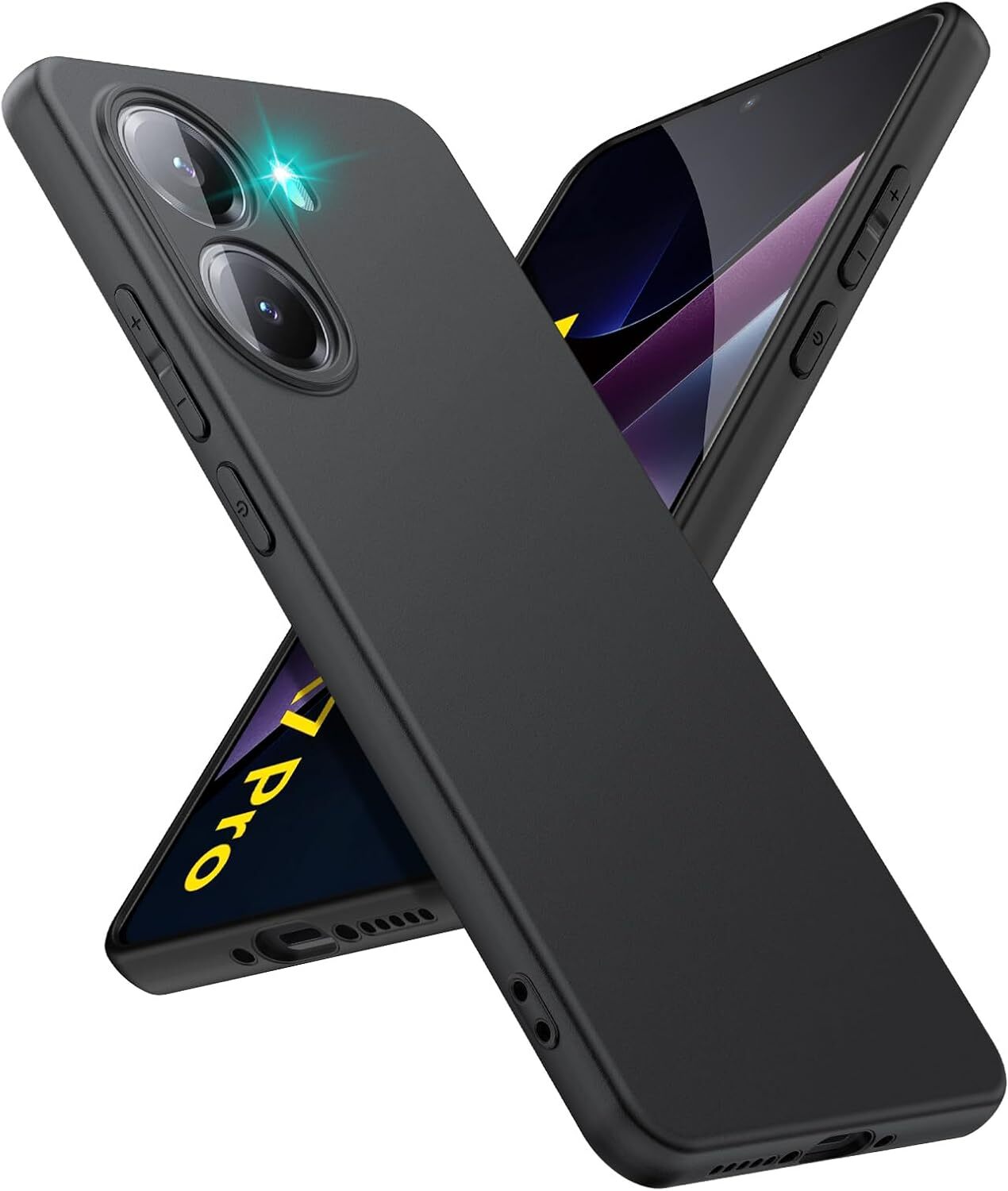 Xiaomi Poco X7 Pro Hoesje Dun TPU Back Cover Matte Zwart afbeelding 1
