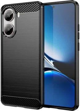 Xiaomi Poco X7 Pro Hoesje Geborsteld TPU Flexibele Back Cover Zwart