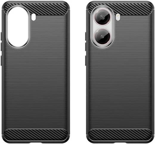 Xiaomi Poco X7 Pro Hoesje Geborsteld TPU Flexibele Back Cover Zwart afbeelding 2