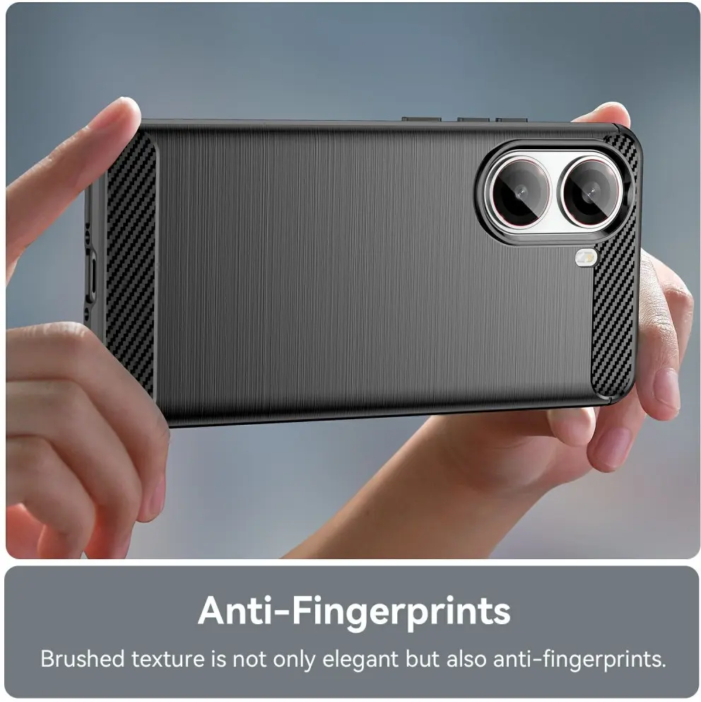 Xiaomi Poco X7 Pro Hoesje Geborsteld TPU Flexibele Back Cover Zwart afbeelding 6