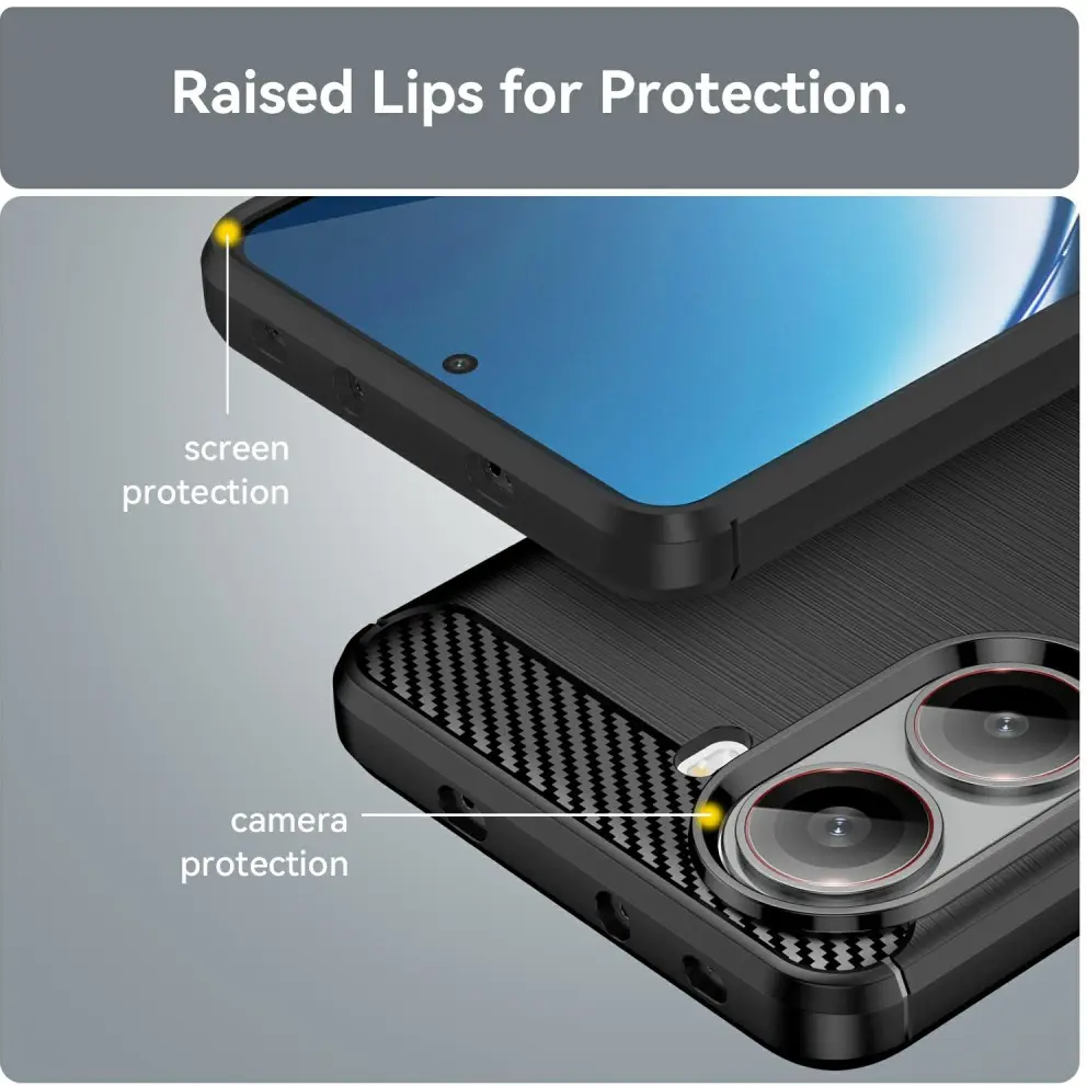Xiaomi Poco X7 Pro Hoesje Geborsteld TPU Flexibele Back Cover Zwart afbeelding 7