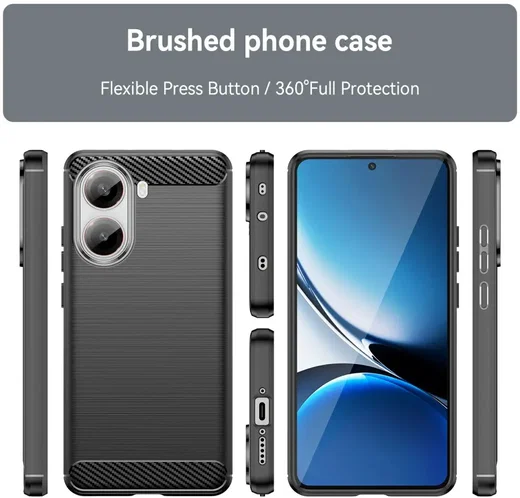 Xiaomi Poco X7 Pro Hoesje Geborsteld TPU Flexibele Back Cover Zwart afbeelding 8