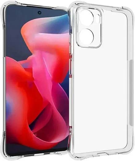 Motorola Moto G05 Hoesje Schokbestendig en Dun TPU Back Cover Transparant afbeelding 1