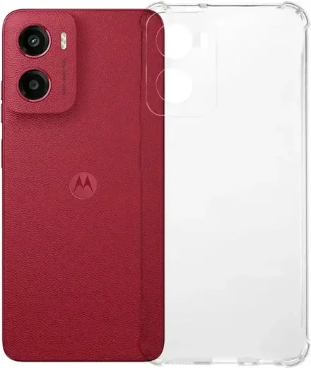 Motorola Moto G05 Hoesje Schokbestendig en Dun TPU Back Cover Transparant afbeelding 2