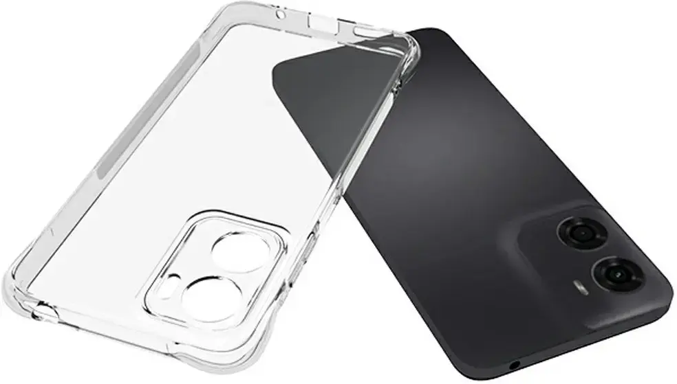 Motorola Moto G05 Hoesje Schokbestendig en Dun TPU Back Cover Transparant afbeelding 4