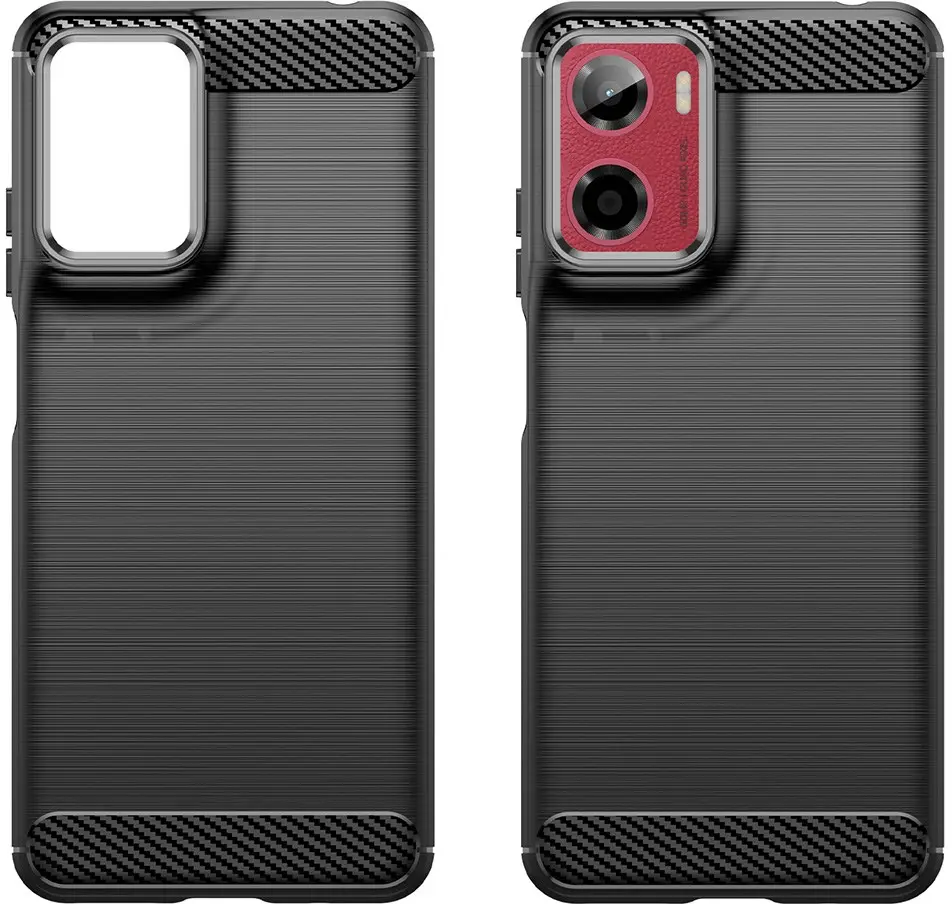 Motorola Moto G05 Hoesje Geborsteld TPU Flexibele Back Cover Zwart afbeelding 2