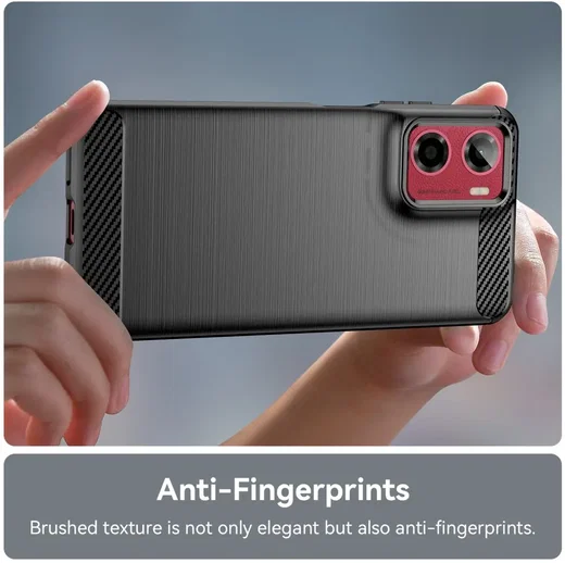 Motorola Moto G05 Hoesje Geborsteld TPU Flexibele Back Cover Zwart afbeelding 6