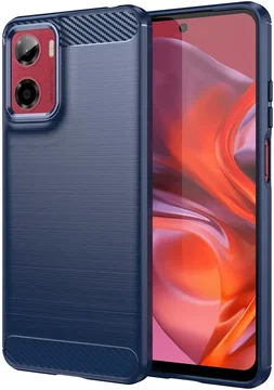 Motorola Moto G05 Hoesje Geborsteld TPU Flexibele Back Cover Blauw