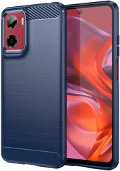 Motorola Moto G05 Hoesje Geborsteld TPU Flexibele Back Cover Blauw afbeelding