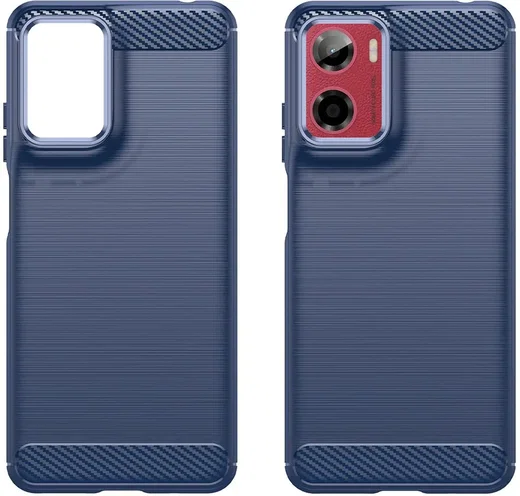 Motorola Moto G05 Hoesje Geborsteld TPU Flexibele Back Cover Blauw afbeelding 2