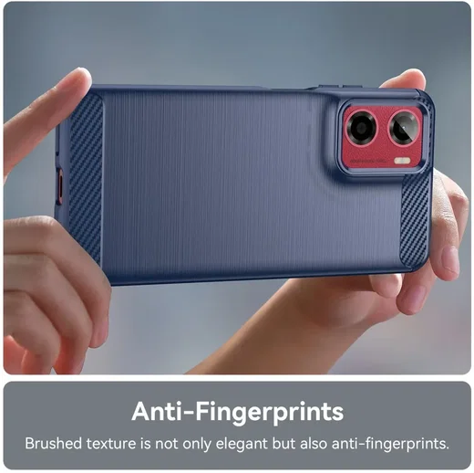 Motorola Moto G05 Hoesje Geborsteld TPU Flexibele Back Cover Blauw afbeelding 6