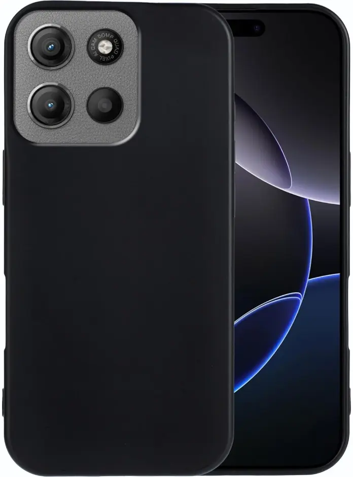 Motorola Moto G15 / G15 Power Hoesje Dun TPU Back Cover Matte Zwart afbeelding 1