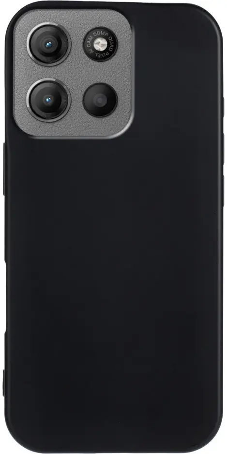 Motorola Moto G15 / G15 Power Hoesje Dun TPU Back Cover Matte Zwart afbeelding 2