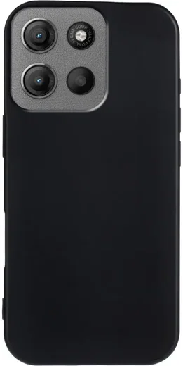 Motorola Moto G15 / G15 Power Hoesje Dun TPU Back Cover Matte Zwart afbeelding 2