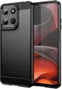 Motorola Moto G15 / G15 Power Hoesje Geborsteld TPU Flexibele Back Cover Zwart