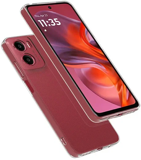 Motorola Moto E15 Hoesje Dun TPU Back Cover Transparant afbeelding 2