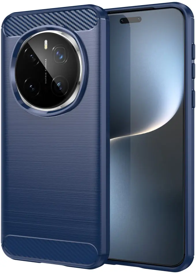 Honor Magic 7 Pro Hoesje Geborsteld TPU Flexibele Back Cover Blauw afbeelding 1