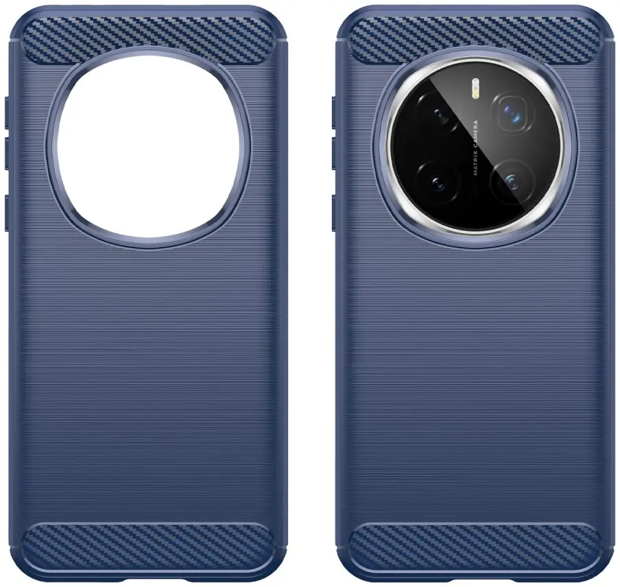 Honor Magic 7 Pro Hoesje Geborsteld TPU Flexibele Back Cover Blauw afbeelding 2
