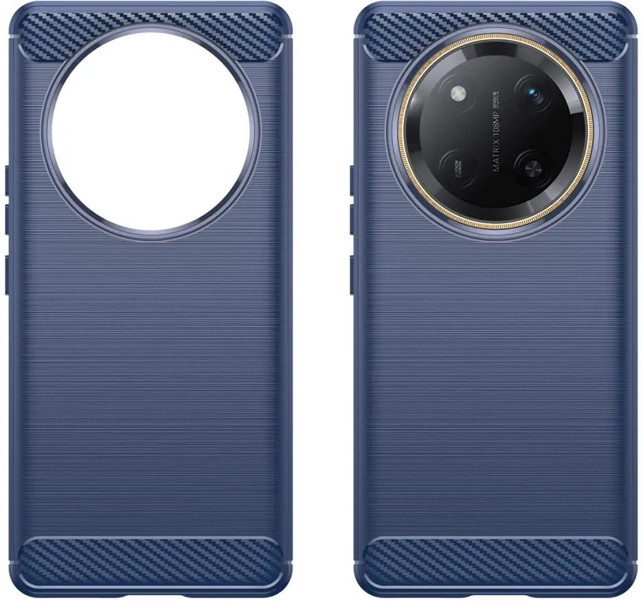 Honor Magic 7 Lite Hoesje Geborsteld TPU Flexibele Back Cover Blauw afbeelding 2
