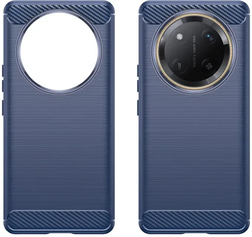 Honor Magic 7 Lite Hoesje Geborsteld TPU Flexibele Back Cover Blauw afbeelding 2