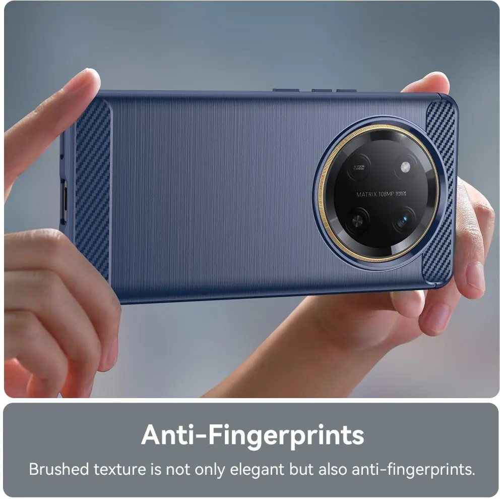 Honor Magic 7 Lite Hoesje Geborsteld TPU Flexibele Back Cover Blauw afbeelding 6