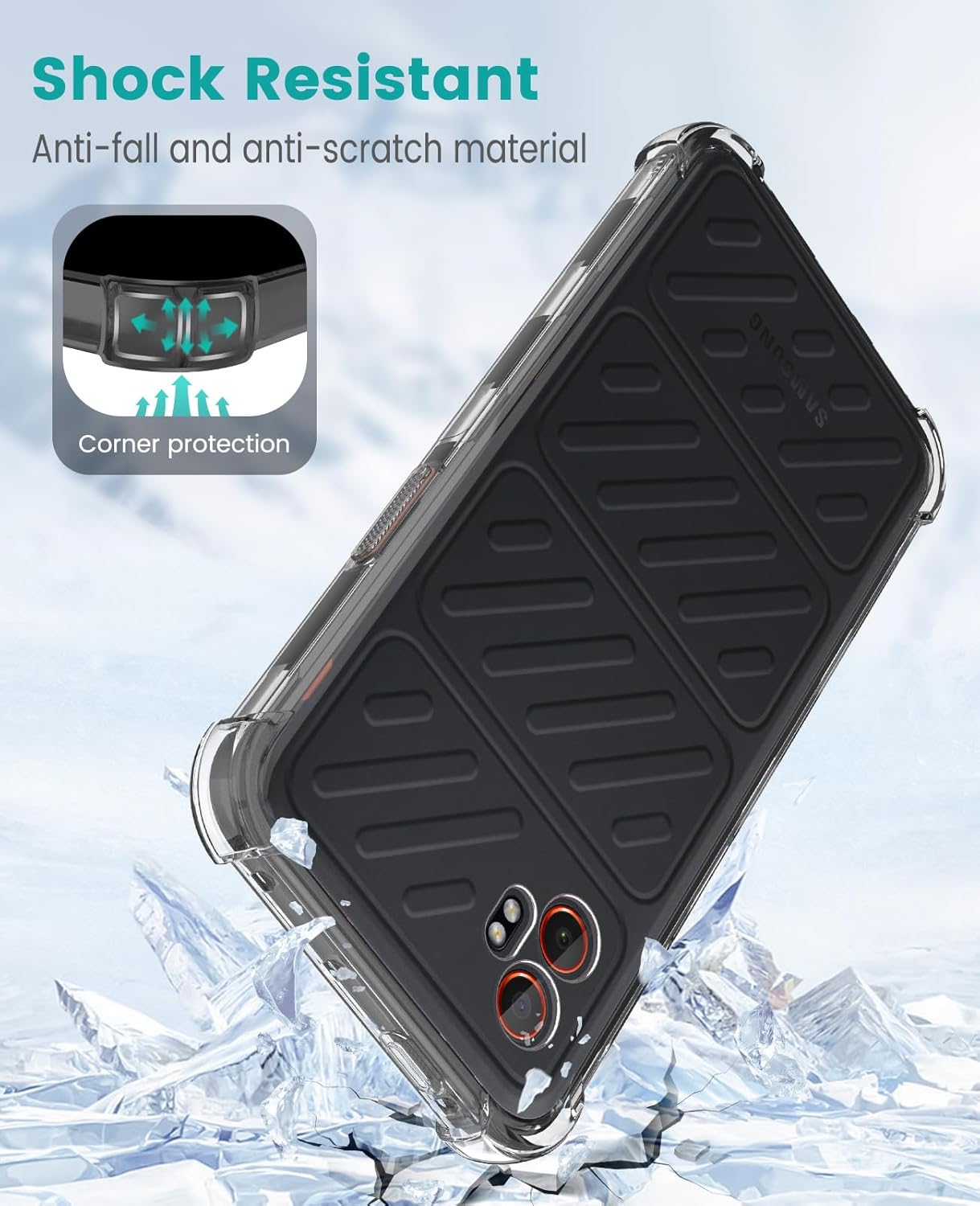 Samsung Galaxy Xcover 7 Pro Hoesje Schokbestendig en Dun TPU Transparant afbeelding 2