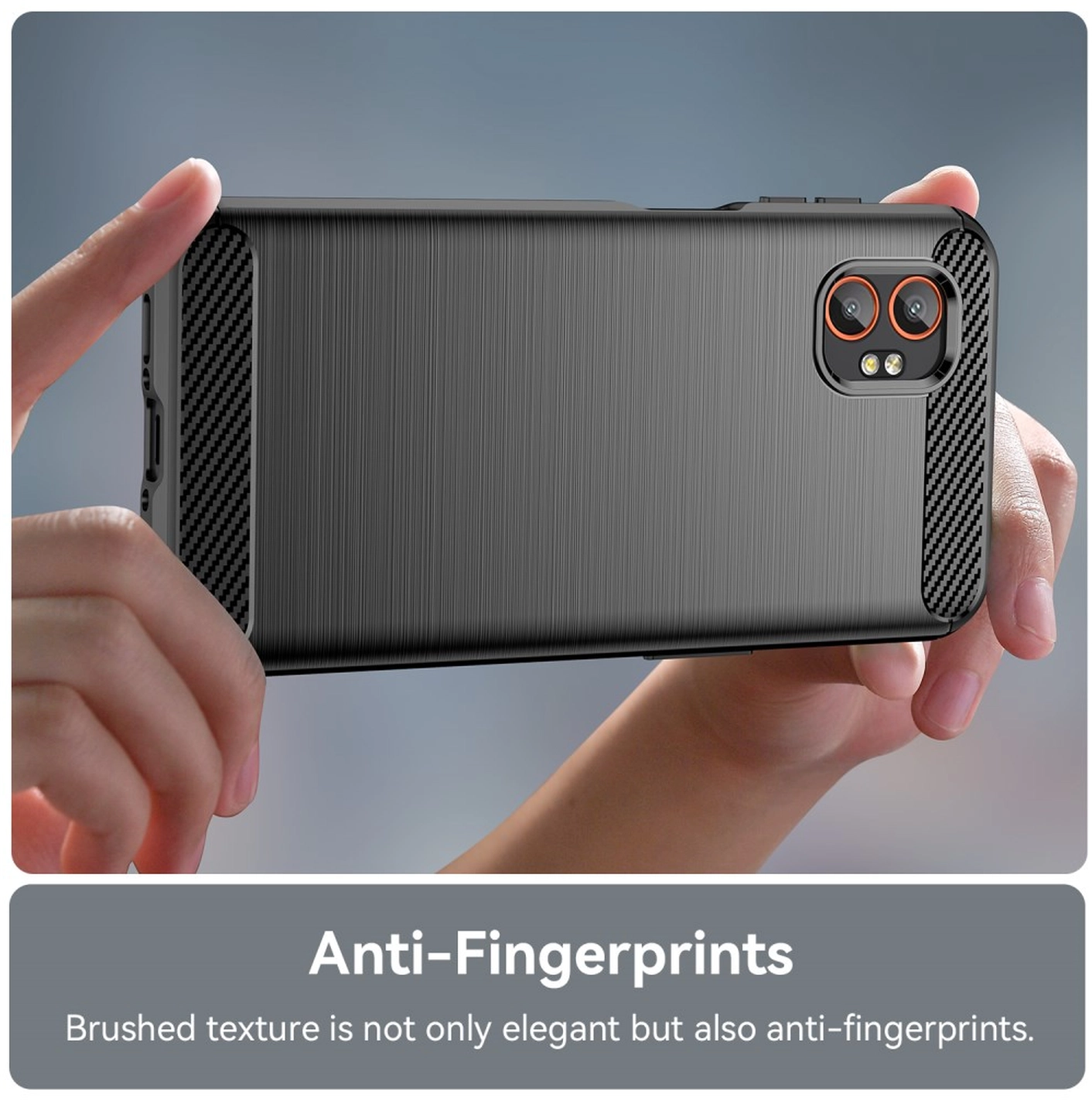 Samsung Galaxy Xcover 7 Pro Hoesje Geborsteld TPU Flexibele Back Cover Zwart afbeelding 6