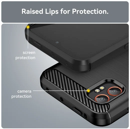 Samsung Galaxy Xcover 7 Pro Hoesje Geborsteld TPU Flexibele Back Cover Zwart afbeelding 7