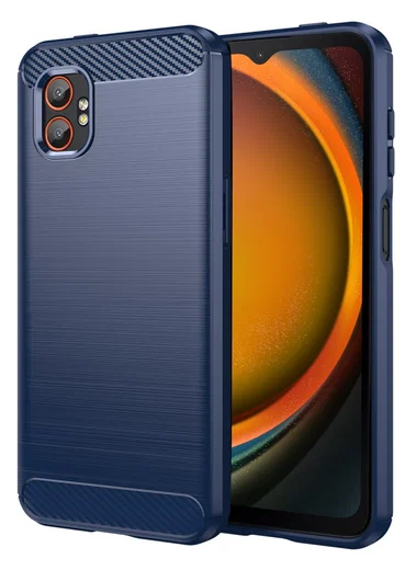 Samsung Galaxy Xcover 7 Pro Hoesje Geborsteld TPU Flexibele Back Cover Blauw afbeelding 1