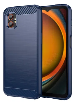 Samsung Galaxy Xcover 7 Pro Hoesje Geborsteld TPU Flexibele Back Cover Blauw