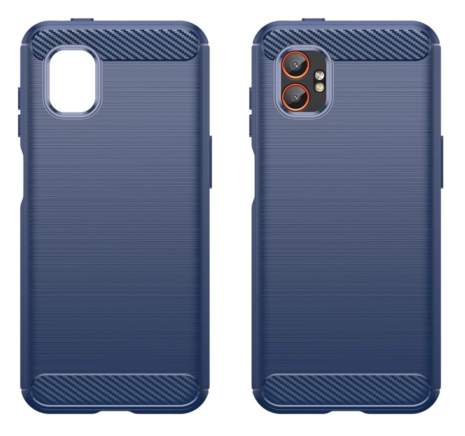 Samsung Galaxy Xcover 7 Pro Hoesje Geborsteld TPU Flexibele Back Cover Blauw afbeelding 2